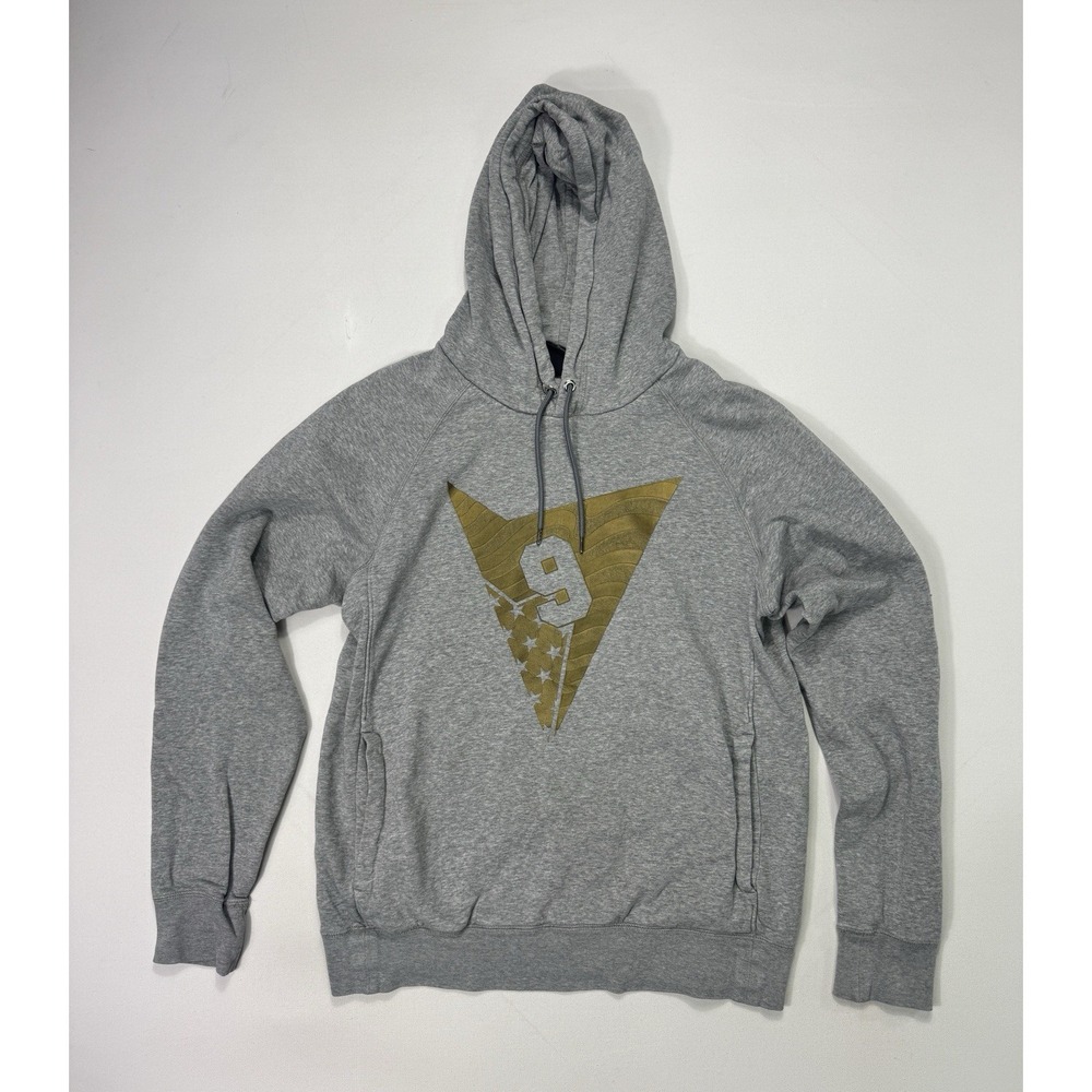 Nike Air Jordan 7 Retro Olympic Gold Hoodie Gray Mens Medium 835380-063 Fleece